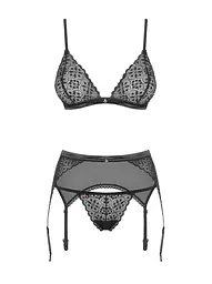 Комплект білизни Obsessive Shibu L/XL чорний - мініатюра 5