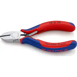 Кусачки бокові (бокорізи), діаметр 3,0мм, 110мм KNIPEX 70 15 110, хромовані