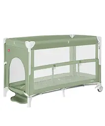 Дитячий манеж — ліжко для новонароджених 2 в 1 з подвійним дном Porta CRL-18103 Mint Green 125*65 см CARRELLO зелений - мініатюра 3