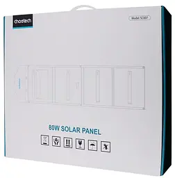 Сонячна панель Choetech 80W black 80 Вт / 5 В, 7 В, 9 В, 12В, 18В (37706) - мініатюра 5