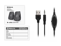 Компьютерні колонки REAL-EL S-25 black (EL121100022) - мініатюра 8