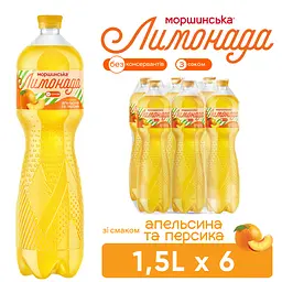 Напій Моршинська Лимонада Апельсин-Персик середньогазований 1.5 л - мініатюра 6