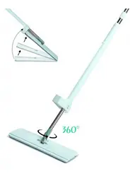 Миюча швабра з віджимом Good Idea Spin Mop з поворотом 360 та насадкою з мікрофібри бірюзова - мініатюра 2