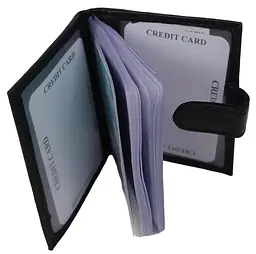 Картхолдер Dugros RFID захист натуральна шкіра кнопка Чорний - мініатюра 6