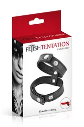 Подвійне ерекційне кільце з обхватом для мошонки Fetish Tentation Double Сockring Fetish Tentation SO4664 91473 - мініатюра 1