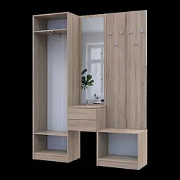 Передпокій Doros Сола Дуб Сонома/Білий ДСП / дзеркало 165х40х215 (42005147) - мініатюра 5