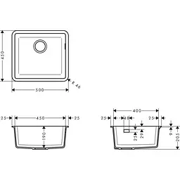 Кухонна мийка Hansgrohe S51 S510-U450 43431380 - мініатюра 5