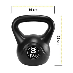 Гиря вінілова Cornix 8 кг XR-0430 Black - мініатюра 7