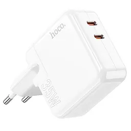 Зарядний пристрій Hoco C110A Lucky 35 W 2 виходи порти USB-C - мініатюра 2