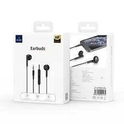 Навушники Wiwu EB312 3.5mm Wired earphone чорні - мініатюра 2