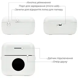 Портативний термопринтер JETIX Mini Printer Student, мобільний міні + 5 рулонів термопаперу в комплекті - мініатюра 10