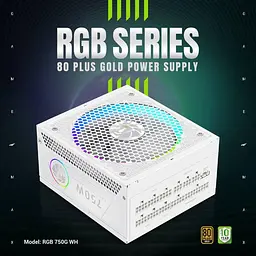 Блок живлення GameMax 750G 750W RGB 80+ Gold White (RGB 750G WH) - мініатюра 6