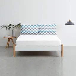 Наволочка Cosas G&B zigzag 40х60 см бірюзова (ZigGreyBlue_40) - мініатюра 2