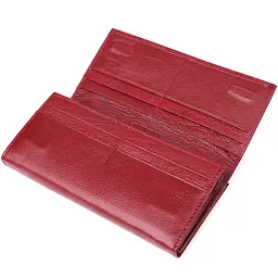 Елегантний гаманець для жінок з монетницею із натуральної шкіри ST Leather 23107 бордовий - мініатюра 6