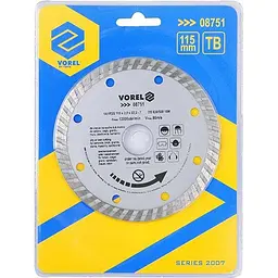 Диск відрізний алмазний VOREL TURBO Ø=115 мм (8751) - мініатюра 2