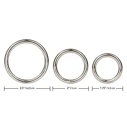 Набір ерекційних кілець Silver Ring - 3 Piece Set - мініатюра 9