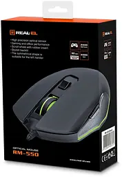 Миша REAL-EL RM-550 Чорний (EL123200027) - мініатюра 8