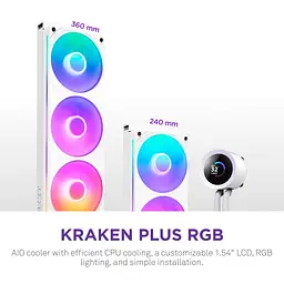 СВО NZXT Kraken Plus RGB V2 360mm White (RL-KR360-W2) - мініатюра 6
