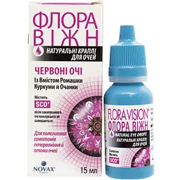 Капли глазные Флора Вижн Красные глаза 15 мл