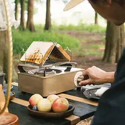 Портативна газова плита Naturehike під цанговий балон (Коричнева) - мініатюра 8