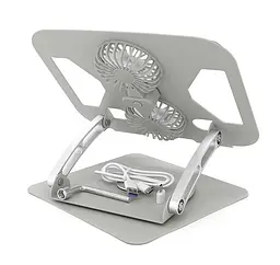Підставка для ноутбука планшета Voltronic YTV3 Silver, 2xFan, Type-C - мініатюра 2