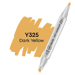 Маркер двосторонній Темно-жовтий, Y325, 99IDEAS