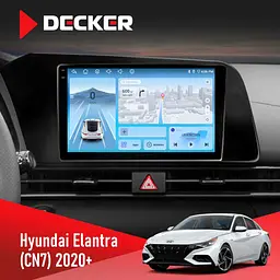 Штатна магнітола Hyundai Elantra 2021+ Decker D9-010 6x128, DSP, 4G, 2K Decker (НФ-00008774)