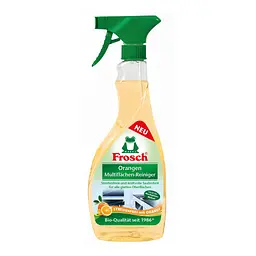 Спрей для чищення ванн Frosch універсальний очищувач для гладких поверхонь Апельсин 500 мл (4001499917349/4001499961540) - мініатюра 2
