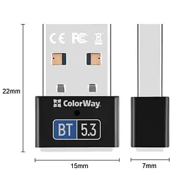 Адаптер Bluetooth v5.3 USB, чорний Colorway - мініатюра 6
