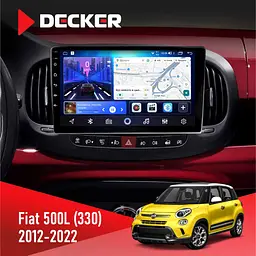 Штатна магнітола Fiat 500L (330) 2012-2022 Decker D10-006 4x64, 4G Decker (НФ-00009481)