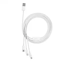 Кабель Baseus Superior Series Cable USB to Type-C/Lightning/MicroUSB 3.5A 1.5m CAMLTYS-02 White - мініатюра 2