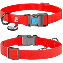 Нашийник для собак Waudog Waterproof водостійкий з QR-паспортом, пластикова пряжка-фастекс, M, Ш 20 мм, Дов 24-40 см (4823089323794)
