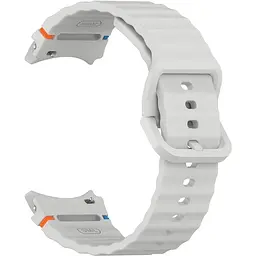 Силіконовий ремінець BeCover Ribbed Tape для Samsung Galaxy Watch (20 mm) 3 41 mm/4 40mm-44mm/5 40-44mm/6 40-44mm/7 40-44mm Lite Gray (712045) - мініатюра 3