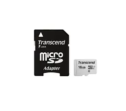 Transcend Карта пам'яті microSD 16GB C10 UHS-I R95/W10MB/s + SD - мініатюра 2