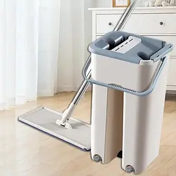 Швабра мікрофібра з віджимом + відро Scratch Cleaning Mop ∙ Швабра - ледарка cleaner 360 - мініатюра 3