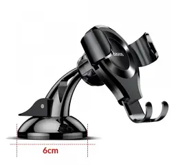 Автомобільний тримач холдер Baseus Osculum Type Gravity Car Mount SUYL-XP0S Black-Silver - мініатюра 3