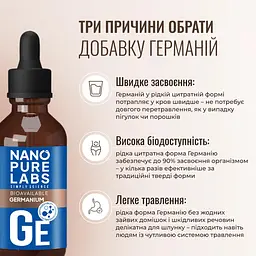 Германій Nano Pure Labs Simply Science Bioavailable Germanium GE 60 мл - мініатюра 4