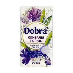 Твердое мыло Dobra Ландыш и ирис 5 х 70 г (4820195509197)