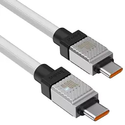 Кабель Baseus CoolPlay Series Fast Charging Cable Type-C to Type-C 100W 2m CAKW000302 White - мініатюра 2