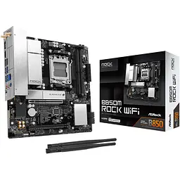 ASRock B850M ROCK WIFI (AM5/B850, 2*DDR5, PCIex16, HDMI/DP, 4xSATAIII,2xM.2, 2.5GLan, mATX) - мініатюра 5