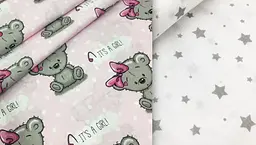Пелюшки багаторазові Cosas дитячі Girl Bear CS1 2 шт., 80х100 см, білі - мініатюра 3