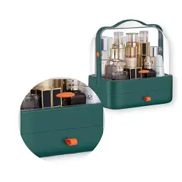 Органайзер для косметики настільний XPRO Single Drawer YM206 2 секції зелений (MER-14968_546) - мініатюра 3