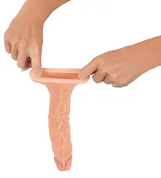 Насадка на пеніс Nature Skin Extension Sleeve 19.5 см тілесний - мініатюра 16
