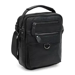 Чоловіча сумка Keizer K14035bl-black 22х17х8 см Чорний