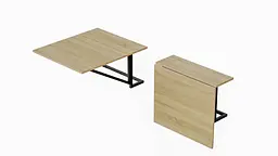 Стіл розкладний Олександр 4 Ferrum-decor 750x600x700 Чорний метал ДСП Дуб Сонома 16 мм (FRD-104895) - мініатюра 3