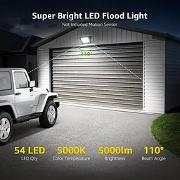 Вуличний світлодіодний прожектор Lepro 50 Вт, 4250 лм, еквівалент лампи розжарювання 350 Вт, водонепроникність IP65, денний білий - мініатюра 5