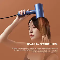 Фен Deerma DEM-CF15W 2000 Вт (синій) - мініатюра 5