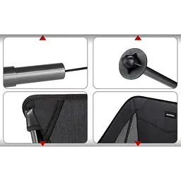 Стілець складаний Naturehike Stellaluna L04 CNK2450JJ015, розмір M, алюміній, чорний - мініатюра 4