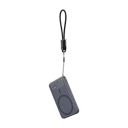 Повербанк 5000mAh Choetech B861 Grey 20W QC3.0 PD3.0 бездротова магнітна зарядка MagSafe (43-00167) - мініатюра 4