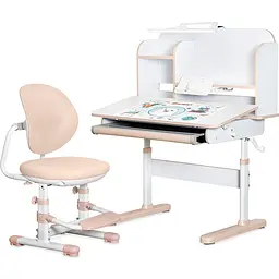 Комплект меблів Mealux Nemo XL Peach: стіл + стільчик + полиця + лампа (BD-39 PN)